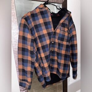 Wolverine Black and Orange Flannel Shirt